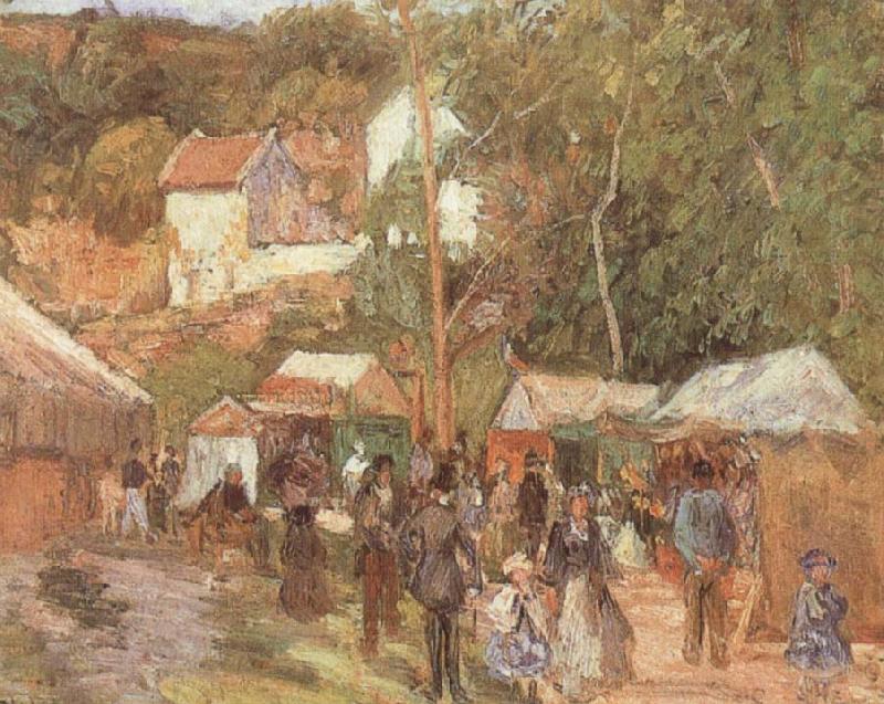 Camille Pissarro A Fair at the Hermitage near Pontoisem oil painting picture